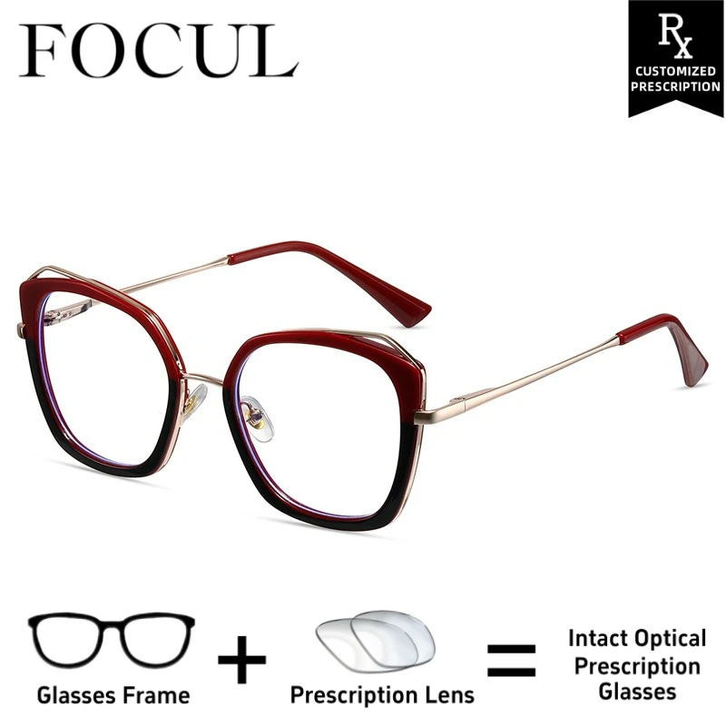 FOCUL Stylish Frame Designs TR90 Anti Blue Ray Glasses Photochromic Myopia Eyeglasses Women Custom Prescription Optical Eyewear
FOCUL Stylish Frame Designs TR90 Anti Blue Ray Glasses Photochromic Myopia Eyeglasses Women Custom Prescription Optical Eyewear