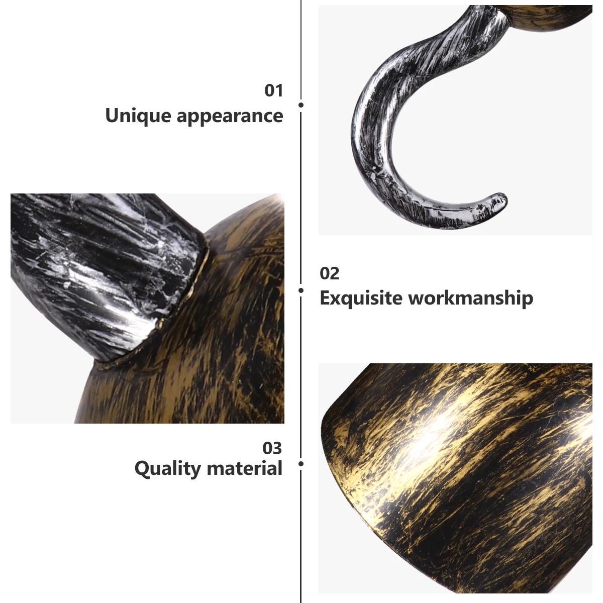 3 шт., бронзовый имитирующий пиратский крючок, пластиковый реквизит для косплея, изысканный легкий костюм, украшение для вечеринки, реалистичный легкий
3 шт., бронзовый имитирующий пиратский крючок, пластиковый реквизит для косплея, изысканный легкий костюм, украшение для вечеринки, реалистичный легкий