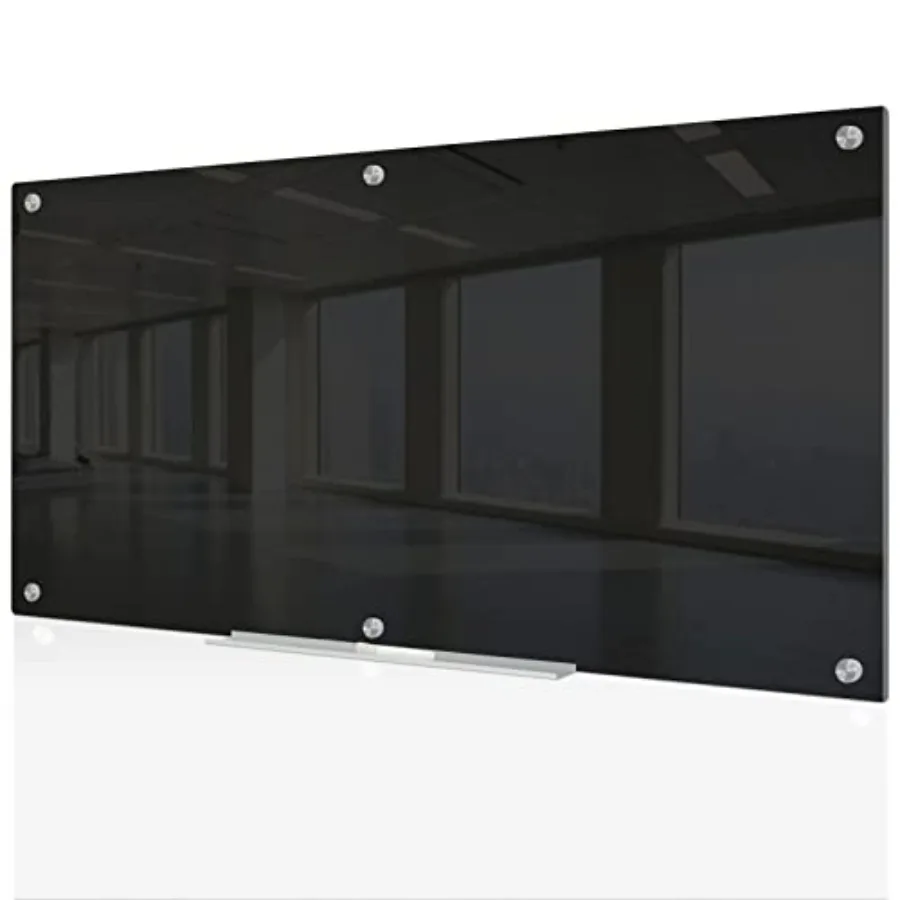 Black Magnetic Glass Whiteboard 70x35 Inch Frameless Tempered Glass Dry Erase Board Wall Mounted Includes Markers Eraser Magnet
Black Magnetic Glass Whiteboard 70x35 Inch Frameless Tempered Glass Dry Erase Board Wall Mounted Includes Markers Eraser Magnet