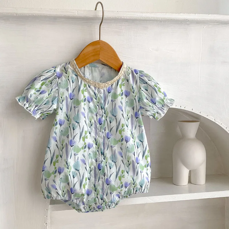 Baby Bodysuit Girl Clothes Summer Infant Rompers Lace Collar Flower Bubble Short Sleeve Jumpsuits Cotton Toddler Girl Clothing
Baby Bodysuit Girl Clothes Summer Infant Rompers Lace Collar Flower Bubble Short Sleeve Jumpsuits Cotton Toddler Girl Clothing
