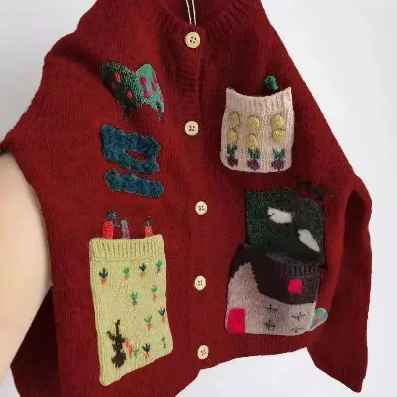 Children Clothing Girls Sweater Autumn 2025 Boys and Girls Knitted Sweater Embroidered Sweater Cardigan Stylish Pocket Jacket
Children Clothing Girls Sweater Autumn 2025 Boys and Girls Knitted Sweater Embroidered Sweater Cardigan Stylish Pocket Jacket