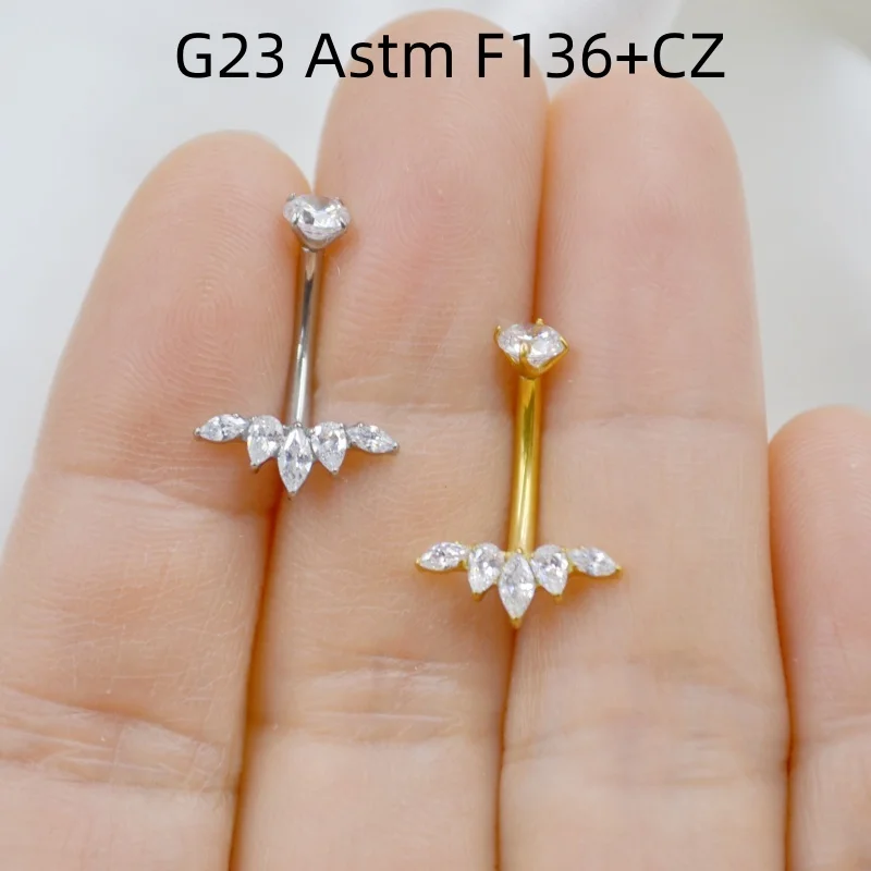 10 шт. украшения для тела-G23 титан Astm F136 умные овальные CZ пупок пирсинг пупка 14 г кривые штанги кольца
10 шт. украшения для тела-G23 титан Astm F136 умные овальные CZ пупок пирсинг пупка 14 г кривые штанги кольца
