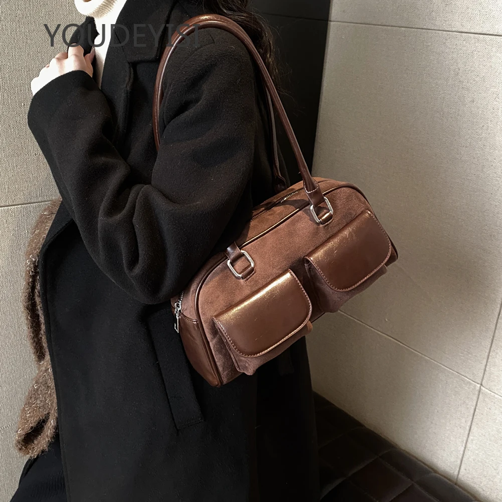 YOUDEYISI Women PU/Velvet Shoulder Bag 2024 Luxury Bag Multi Pocket Retro Weekender Handbag Large Solid Designer Underarm Bag
YOUDEYISI Women PU/Velvet Shoulder Bag 2024 Luxury Bag Multi Pocket Retro Weekender Handbag Large Solid Designer Underarm Bag