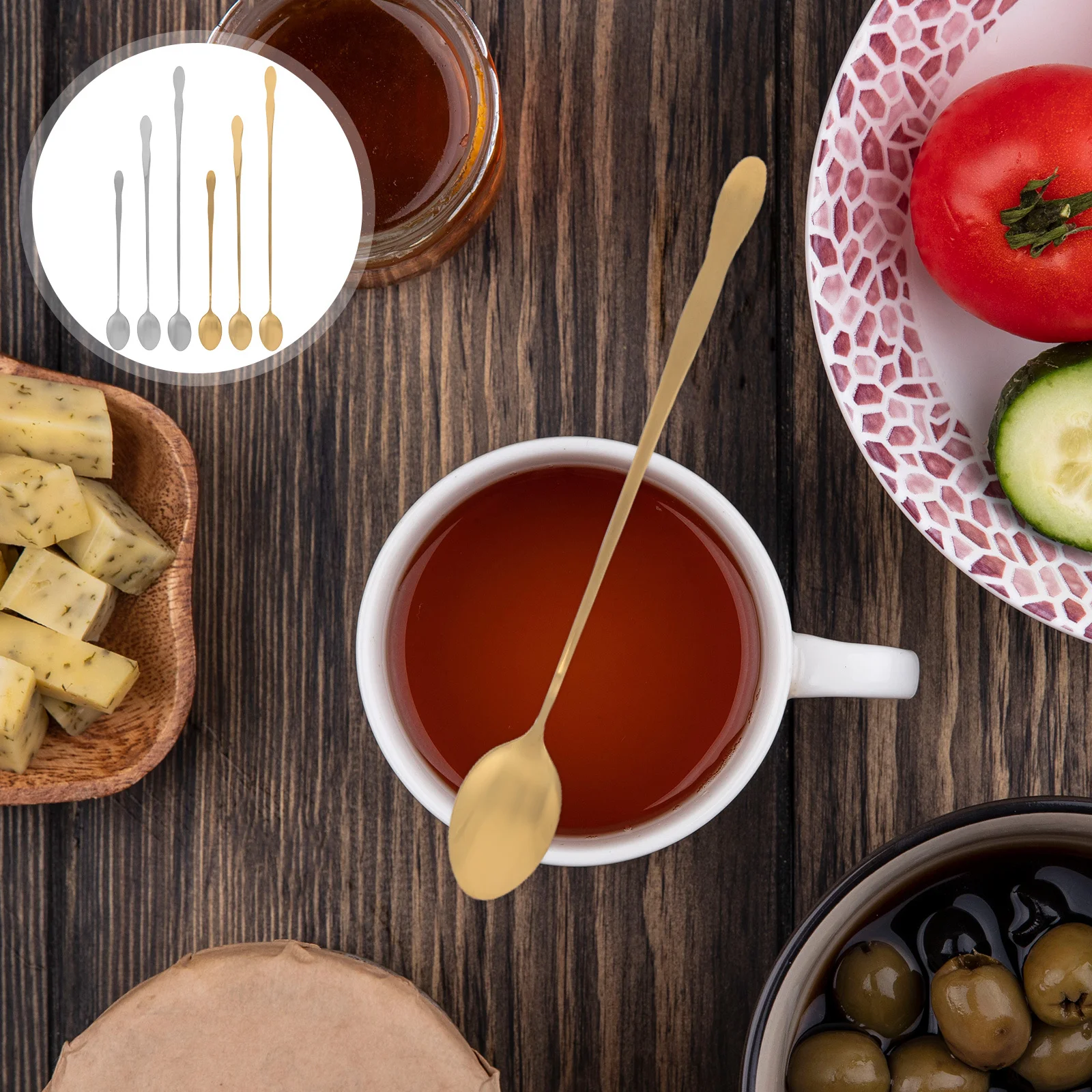 6Pcs Long Handle Stainless Steel Kitchen Spoons Coffee Stirring Soup Serving Hot Pot Sauce Mixing Utensils Set
6Pcs Long Handle Stainless Steel Kitchen Spoons Coffee Stirring Soup Serving Hot Pot Sauce Mixing Utensils Set