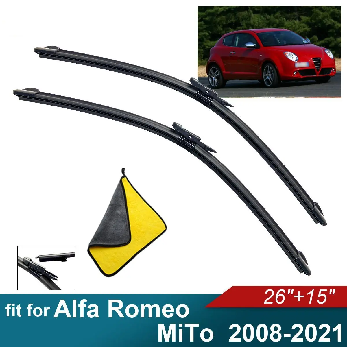 Car Windshield Wiper Blades Fit For Alfa Romeo MiTo Wiper Blades Soft Rubber Auto Front Windscreen
Car Windshield Wiper Blades Fit For Alfa Romeo MiTo Wiper Blades Soft Rubber Auto Front Windscreen