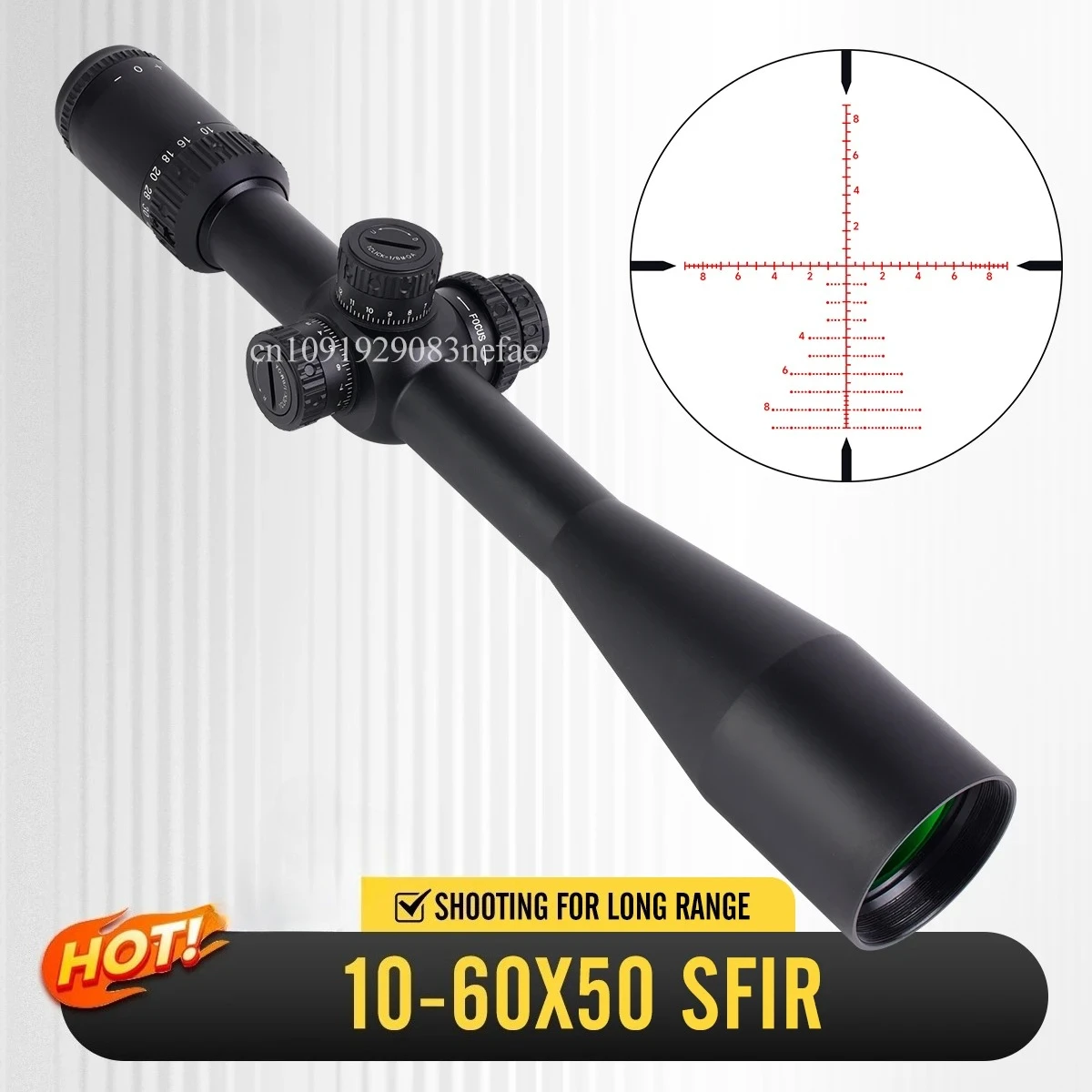 Tactical 10-60X50 SFIR Red Illumination Reticle Optics Sight 30Mm Monotube New Hunting Target for Long Range Shooting Scope
Tactical 10-60X50 SFIR Red Illumination Reticle Optics Sight 30Mm Monotube New Hunting Target for Long Range Shooting Scope