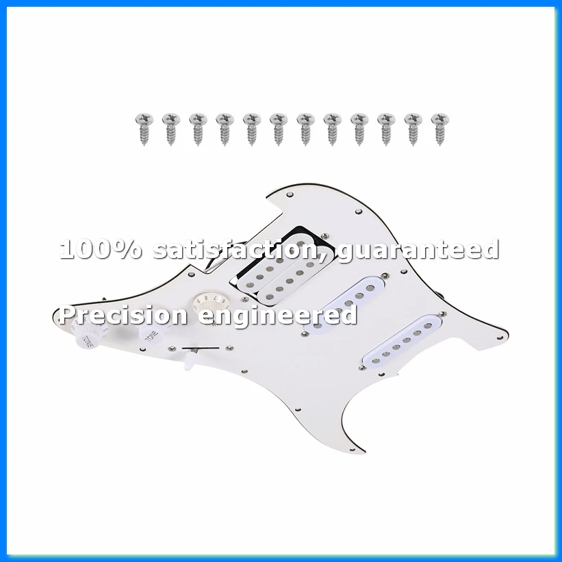 Electric Guitar Pickguard Pickups Loaded Prewired Scratchplate Assembly 11 Hole SSH White-A23R
Electric Guitar Pickguard Pickups Loaded Prewired Scratchplate Assembly 11 Hole SSH White-A23R
