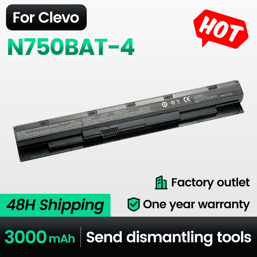 Keyuan N750BAT-4 Laptop Battery 3000mah 6-87-N750S-31C00 N750S-4EB2 for Clevo N750BU N750WU N751BU 87-N750S-31C00 6-87-N750S-4EB
Keyuan N750BAT-4 Laptop Battery 3000mah 6-87-N750S-31C00 N750S-4EB2 for Clevo N750BU N750WU N751BU 87-N750S-31C00 6-87-N750S-4EB