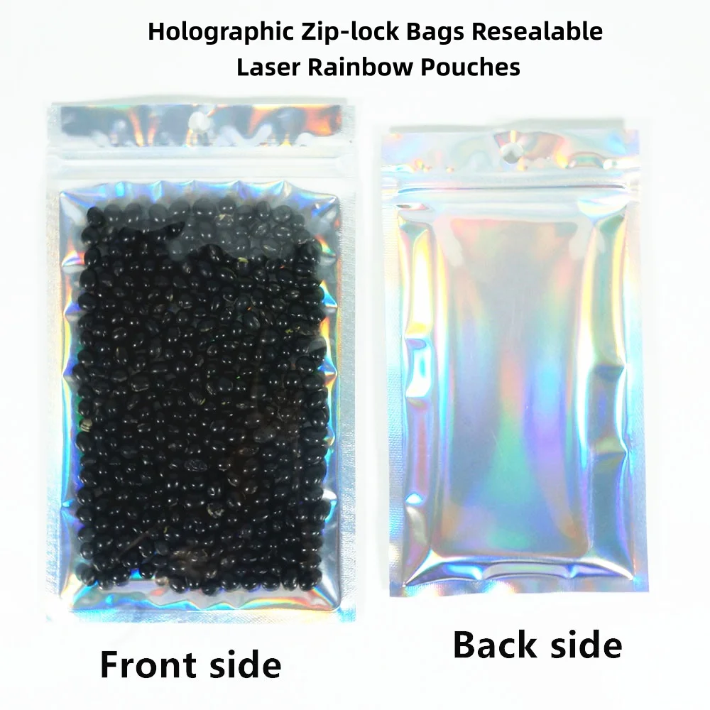 100pcs 7x10cm Front Clear Small Holographic Zip-lock Bags Resealable Laser Rainbow Pouches for Jewelry, Gift & Cosmetics Storage
100pcs 7x10cm Front Clear Small Holographic Zip-lock Bags Resealable Laser Rainbow Pouches for Jewelry, Gift & Cosmetics Storage