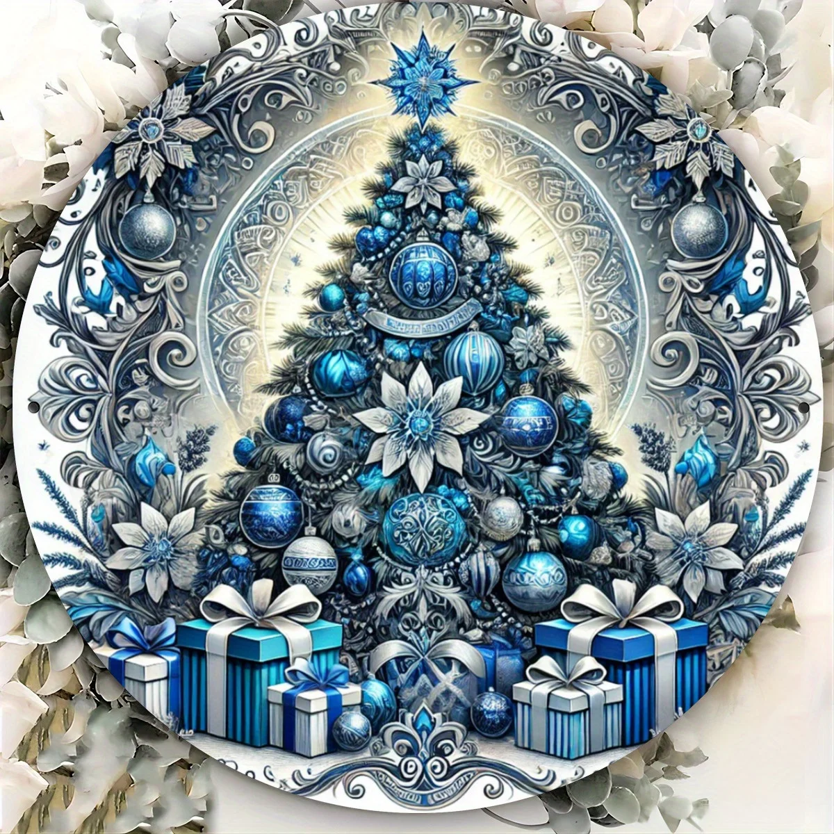 Round Iron Metal Sign 8x8 Inches - Blue Christmas Tree Design for Home, Room, Cafe, Restaurant, Garage, Bar, Porch
Round Iron Metal Sign 8x8 Inches - Blue Christmas Tree Design for Home, Room, Cafe, Restaurant, Garage, Bar, Porch