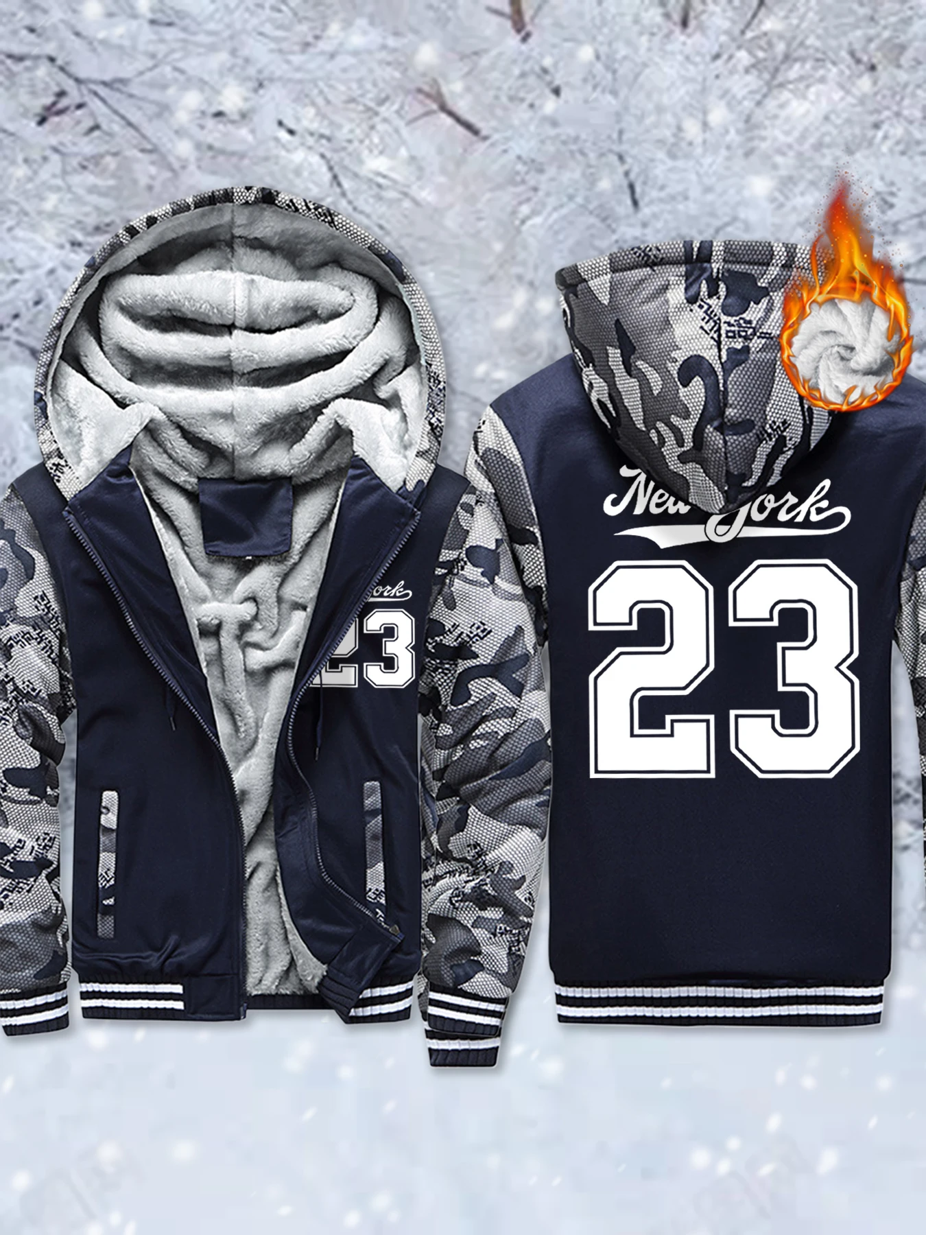 New York Number 23 Print Fleece Zip-Up Jackets Men Soft Pocket Hoodie Thicken Warm Veste Winter Comfy Outwear Oversized Clothes
New York Number 23 Print Fleece Zip-Up Jackets Men Soft Pocket Hoodie Thicken Warm Veste Winter Comfy Outwear Oversized Clothes