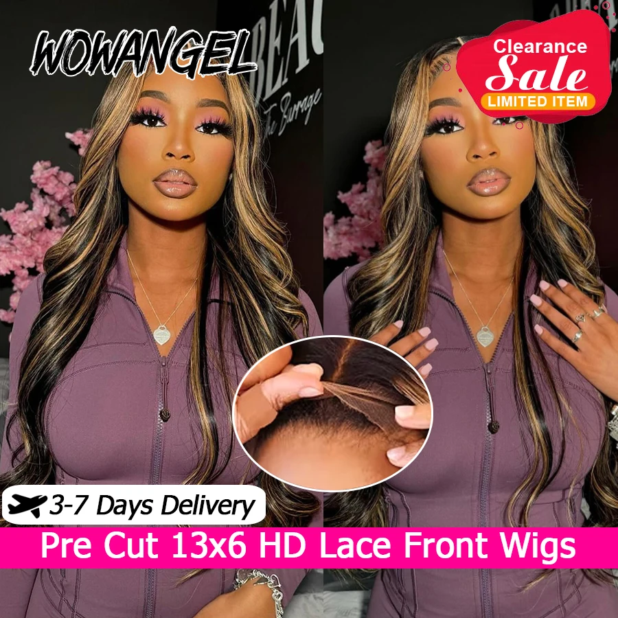 WOWANGEL 1BJ27 Highlight Body Wave Wigs Balayage Colored 13x6 HD Lace Frontal Wig Human Hair Skinlike Pre Plucked Brazilian Hair
WOWANGEL 1BJ27 Highlight Body Wave Wigs Balayage Colored 13x6 HD Lace Frontal Wig Human Hair Skinlike Pre Plucked Brazilian Hair