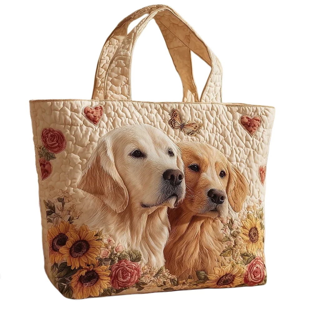 Cute Dog Print Quilted Tote Bag Sunflower Rose Heart Design Soft Handbag for Pet Lovers Casual Daily Use
Cute Dog Print Quilted Tote Bag Sunflower Rose Heart Design Soft Handbag for Pet Lovers Casual Daily Use