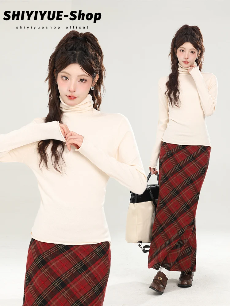 American Style Knitted Slim Fit Women's Base Shirt November Stack Collar Long Sleeve Pure Color Casual Spring Autumn Top
American Style Knitted Slim Fit Women's Base Shirt November Stack Collar Long Sleeve Pure Color Casual Spring Autumn Top