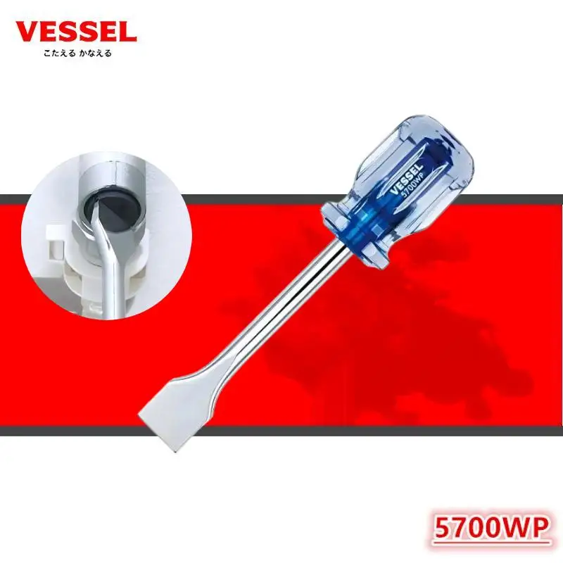 Шлицевая отвертка VESSEL 5700WP с широкой головкой (18 мм ширина), инструмент для ремонта электрооборудования JIS, сделано в Японии
Шлицевая отвертка VESSEL 5700WP с широкой головкой (18 мм ширина), инструмент для ремонта электрооборудования JIS, сделано в Японии