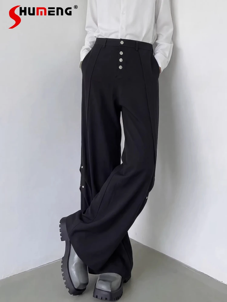 Trendy Wide-leg Pants Men's 2026 Spring High Waist Rivet Pleated Decoration Design Chic Trousers Handsome Loose Comfort Trousers
Trendy Wide-leg Pants Men's 2026 Spring High Waist Rivet Pleated Decoration Design Chic Trousers Handsome Loose Comfort Trousers