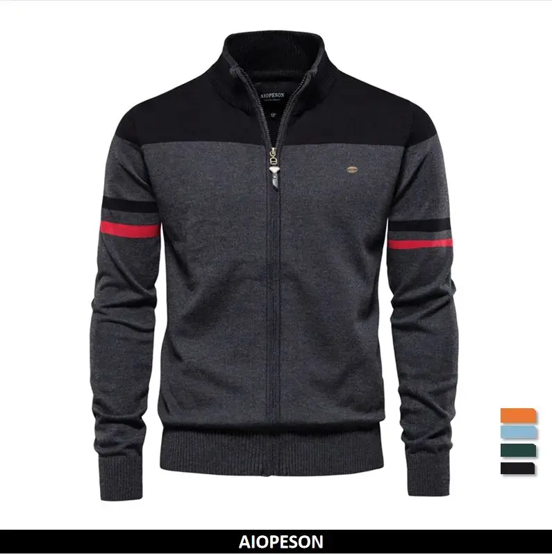 Новинка 2023 года, мужской кардиган на молнии, 100% хлопок, осенне-зимний вязаный свитер с круглым вырезом и длинными рукавами, молодежный стиль Vitali Sle
Новинка 2023 года, мужской кардиган на молнии, 100% хлопок, осенне-зимний вязаный свитер с круглым вырезом и длинными рукавами, молодежный стиль Vitali Sle