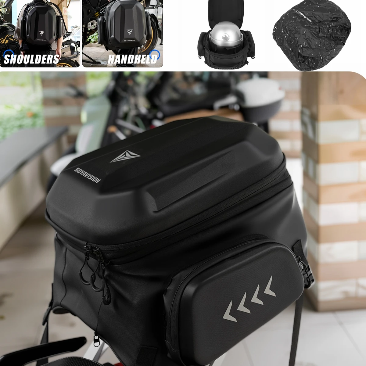 New Expandable Motorcycle Rear Seat Bag 23L-35L Motor Hard Shell Backpack Outdoor Motocross Trunk Tail Bag Pannier Luggage
New Expandable Motorcycle Rear Seat Bag 23L-35L Motor Hard Shell Backpack Outdoor Motocross Trunk Tail Bag Pannier Luggage