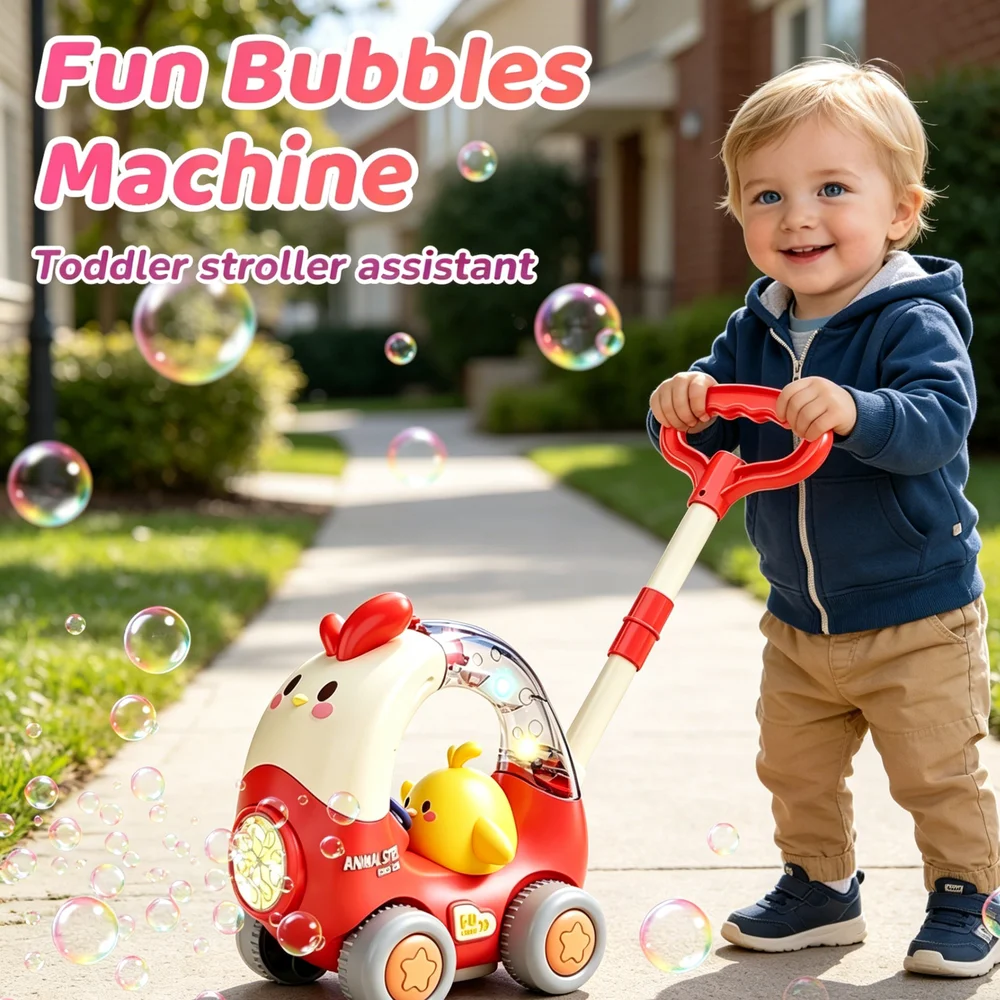 Automatic Bubble Machine Toys for Toddlers Portable Chicken Bubble Pushcart Bubble Maker Blower Toys for Boy Girl Kids Outdoor
Automatic Bubble Machine Toys for Toddlers Portable Chicken Bubble Pushcart Bubble Maker Blower Toys for Boy Girl Kids Outdoor