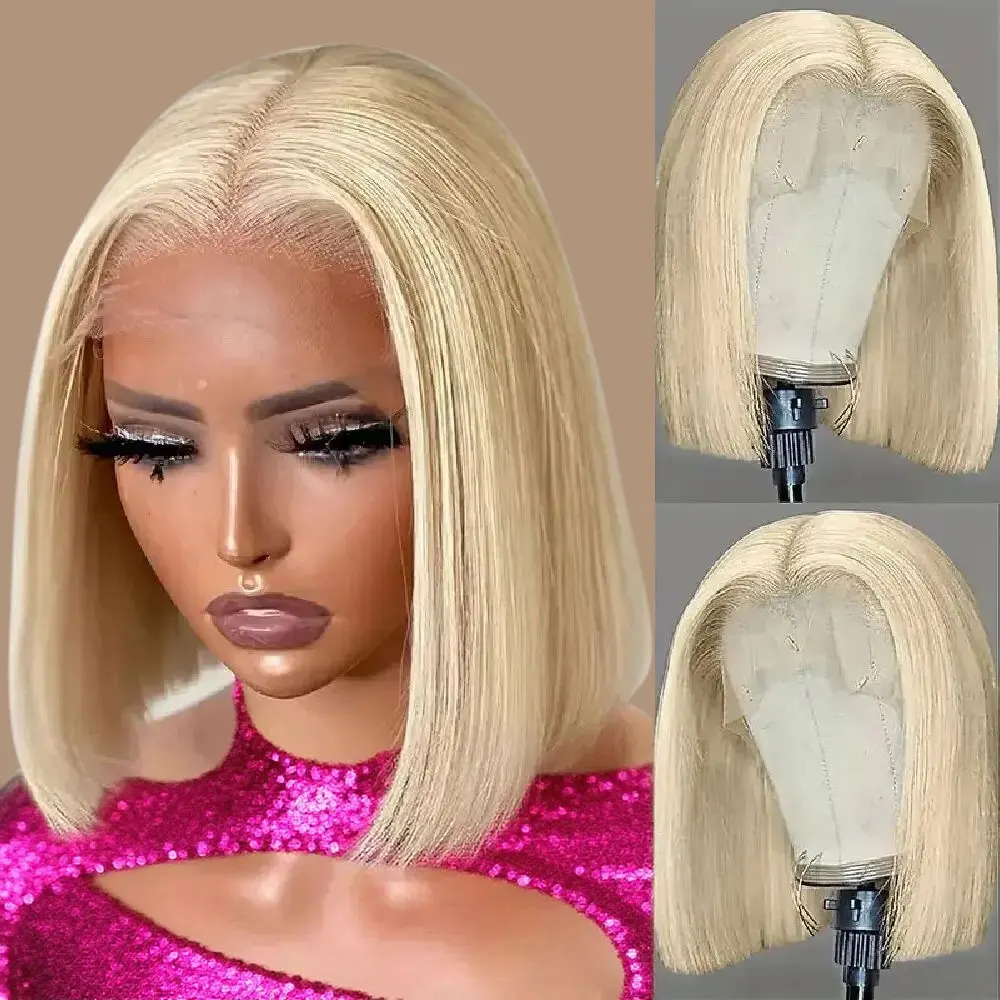 13x4 13x6 HD Lace Frontal Wig 10 16Inch Bob Wigs Human Hair 613 Blonde Transparent Straight Lace Front Human Hair Wigs For Women
13x4 13x6 HD Lace Frontal Wig 10 16Inch Bob Wigs Human Hair 613 Blonde Transparent Straight Lace Front Human Hair Wigs For Women