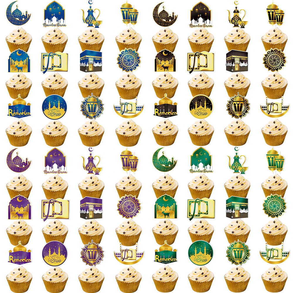 12Pcs Ramadan Cupcake Topper Eid Mubarak Moon Star Mosque Cake Dessert DIY Decorations Islamic Muslim Party Baking Tool Supplies
12Pcs Ramadan Cupcake Topper Eid Mubarak Moon Star Mosque Cake Dessert DIY Decorations Islamic Muslim Party Baking Tool Supplies