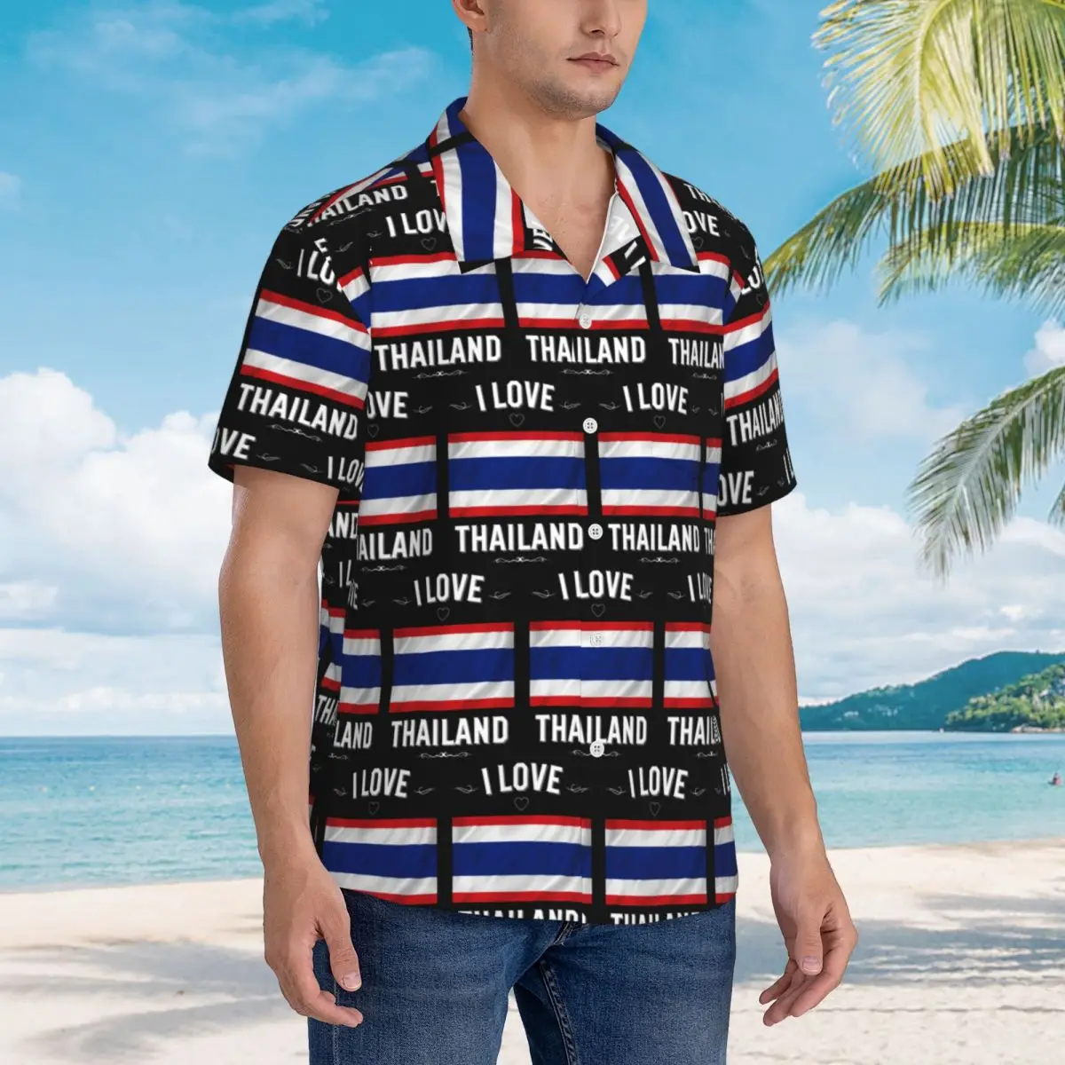 I Love Thailand Hawaiian Shirts Casual Men Short Sleeve Shirt for Summer Beach Men's Lapel Tops
I Love Thailand Hawaiian Shirts Casual Men Short Sleeve Shirt for Summer Beach Men's Lapel Tops