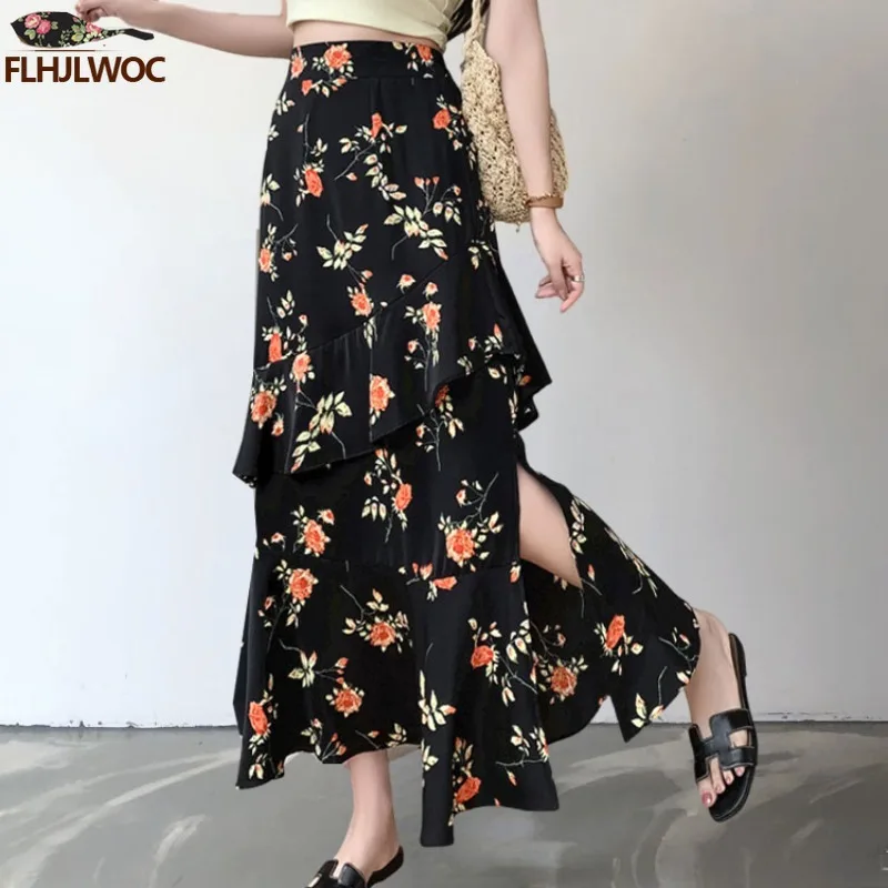 2023 Chic Korea Clothes Summer Women Cute Sweet Girls Floral Robe Holiday Date High Waist Retro Vintage Layer Ruffle Long Skirts
2023 Chic Korea Clothes Summer Women Cute Sweet Girls Floral Robe Holiday Date High Waist Retro Vintage Layer Ruffle Long Skirts