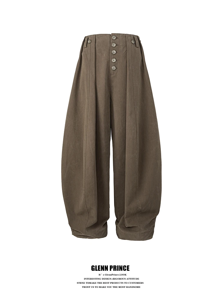 American Retro Multi-Button Brown Wide Leg Knife Work Pants Men's Draping Casual Swordsmanship Pants Youth Trend Loose Fit
American Retro Multi-Button Brown Wide Leg Knife Work Pants Men's Draping Casual Swordsmanship Pants Youth Trend Loose Fit