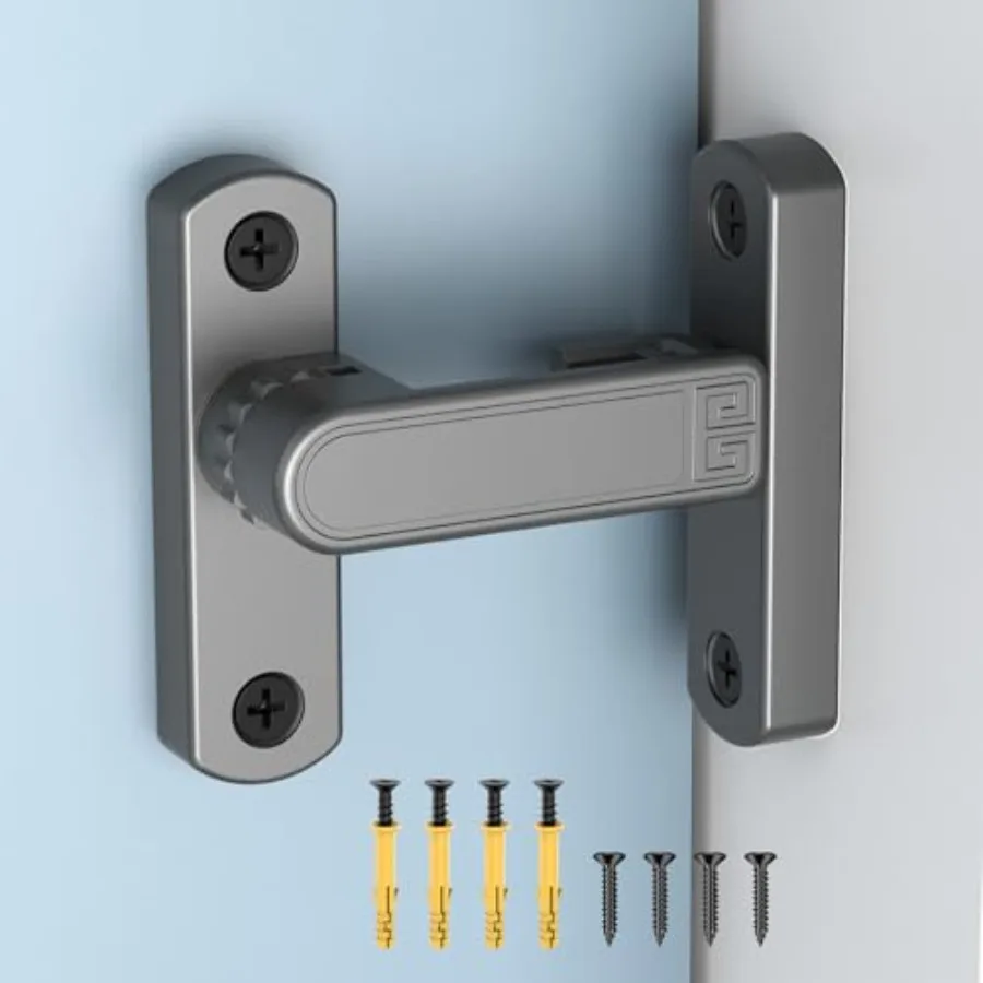 90/180 Degree Sliding Barn Door Lock, Adjustable Zinc Alloy Security Door Locks and Latches for Closets, Windows, Liquor Cabine
90/180 Degree Sliding Barn Door Lock, Adjustable Zinc Alloy Security Door Locks and Latches for Closets, Windows, Liquor Cabine