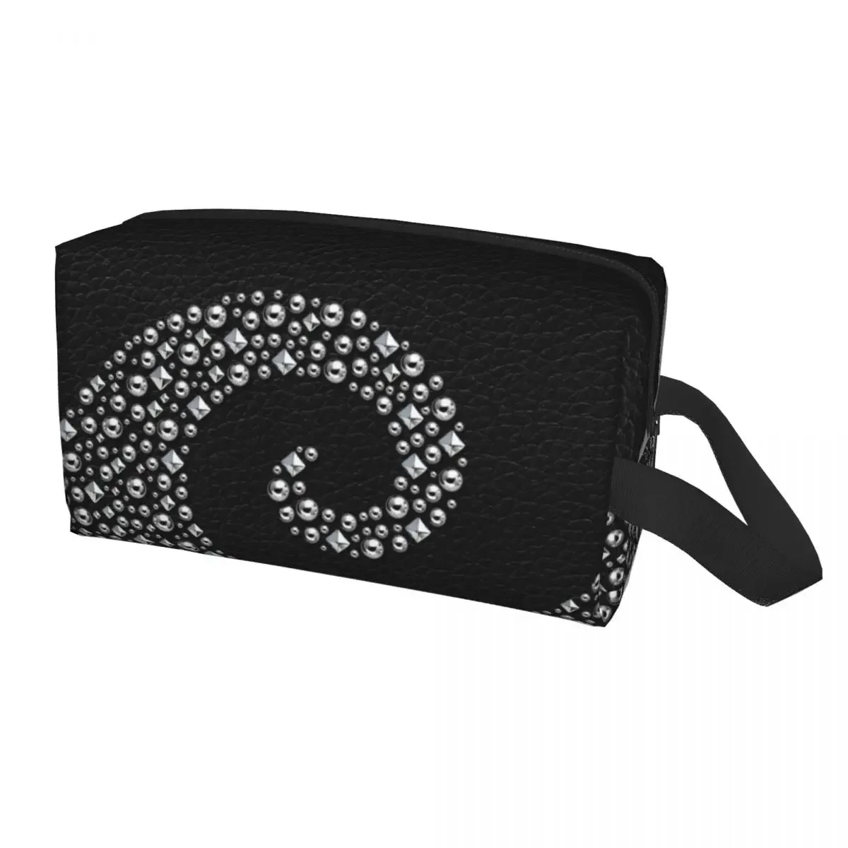 Black Leather With Silver Stud Swirl Travel Cosmetic Bag Women Textures Toiletry Makeup Organizer Ladies Beauty Storage Dopp Kit
Black Leather With Silver Stud Swirl Travel Cosmetic Bag Women Textures Toiletry Makeup Organizer Ladies Beauty Storage Dopp Kit