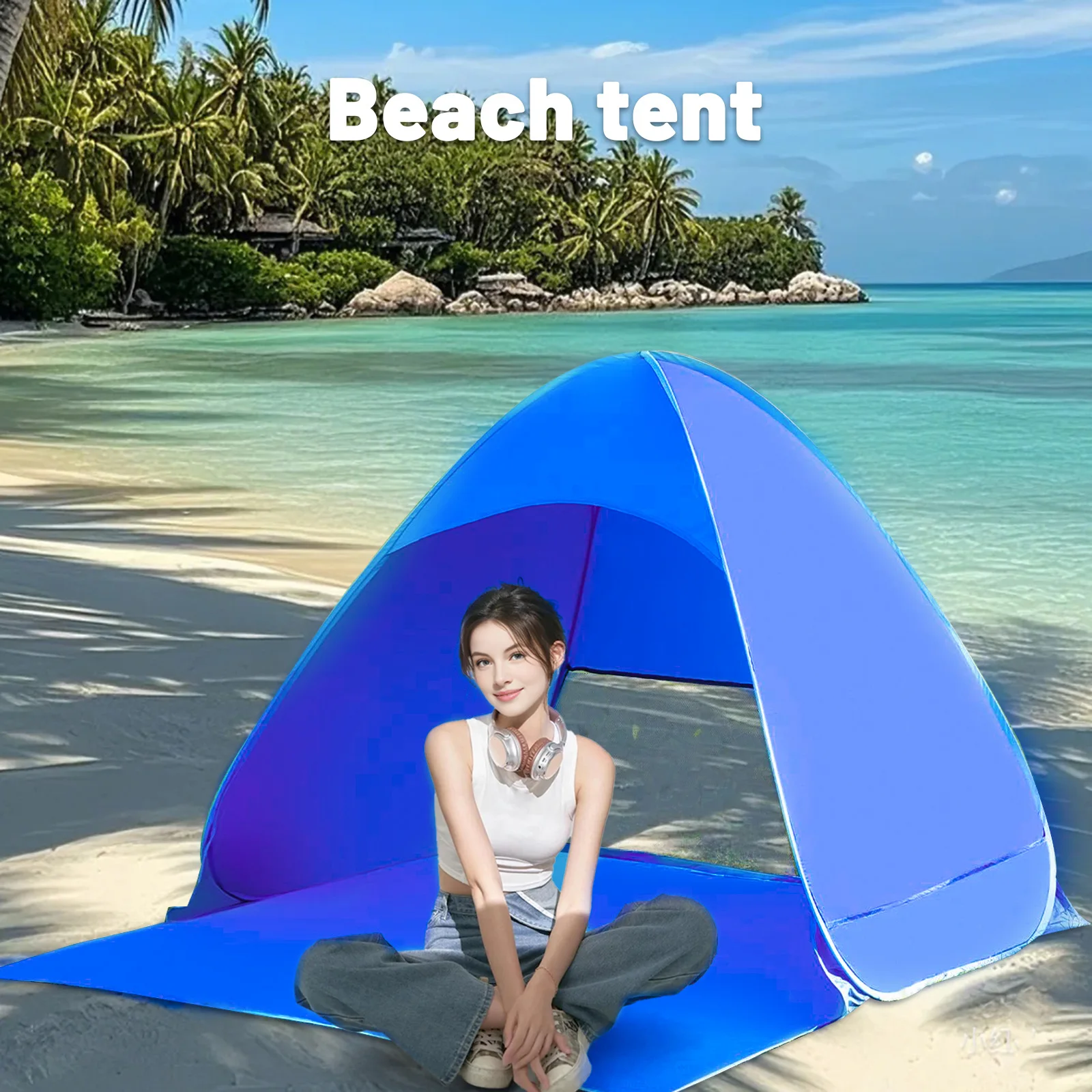 Outdoor Summer Beach Tent Pop-Up PVC Oxford Single Layer with Quick Open Sunshade
Outdoor Summer Beach Tent Pop-Up PVC Oxford Single Layer with Quick Open Sunshade