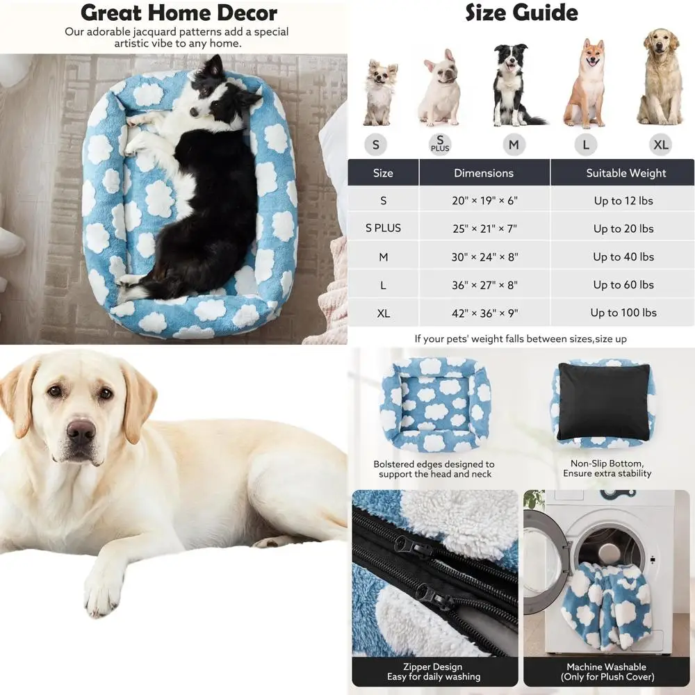 Large XL Orthopedic Dog Bed - Rectangle Washable Cover, Soft Shaggy Plush, Non-Slip Base for Comfortable Puppy Rest
Large XL Orthopedic Dog Bed - Rectangle Washable Cover, Soft Shaggy Plush, Non-Slip Base for Comfortable Puppy Rest