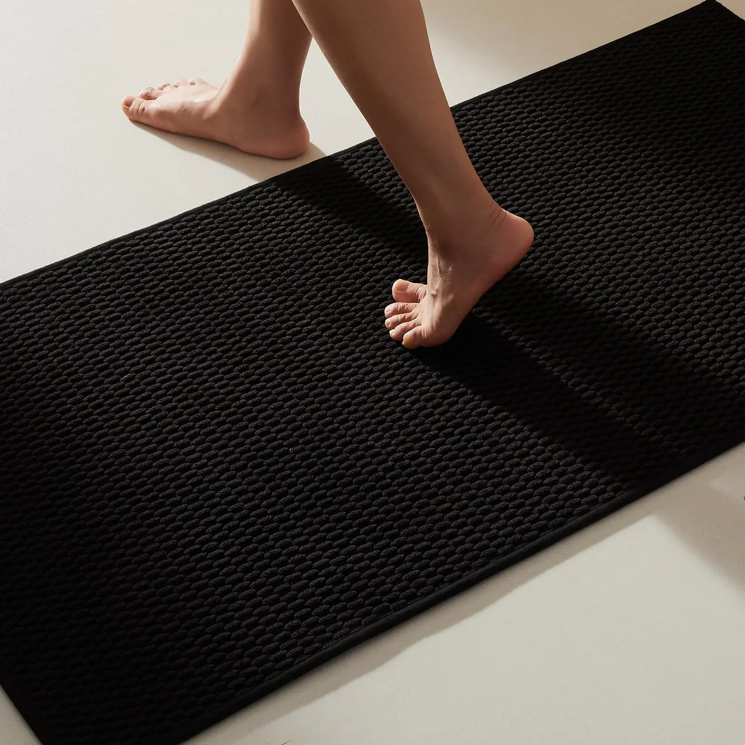 Black Bathroom Rugs Non Slip Washable, Super Absorbent Thin Quick Dry Low Pile Mat 20x48 Inches
Black Bathroom Rugs Non Slip Washable, Super Absorbent Thin Quick Dry Low Pile Mat 20x48 Inches