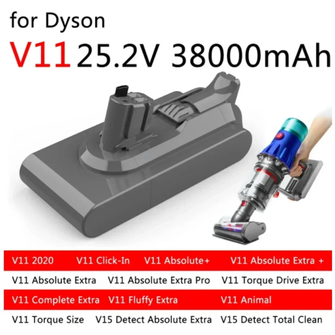New For Dyson V11 Battery Absolute V11 Animal Li-ion Vacuum Cleaner Rechargeable Battery Super lithium cell 38000mAh
New For Dyson V11 Battery Absolute V11 Animal Li-ion Vacuum Cleaner Rechargeable Battery Super lithium cell 38000mAh