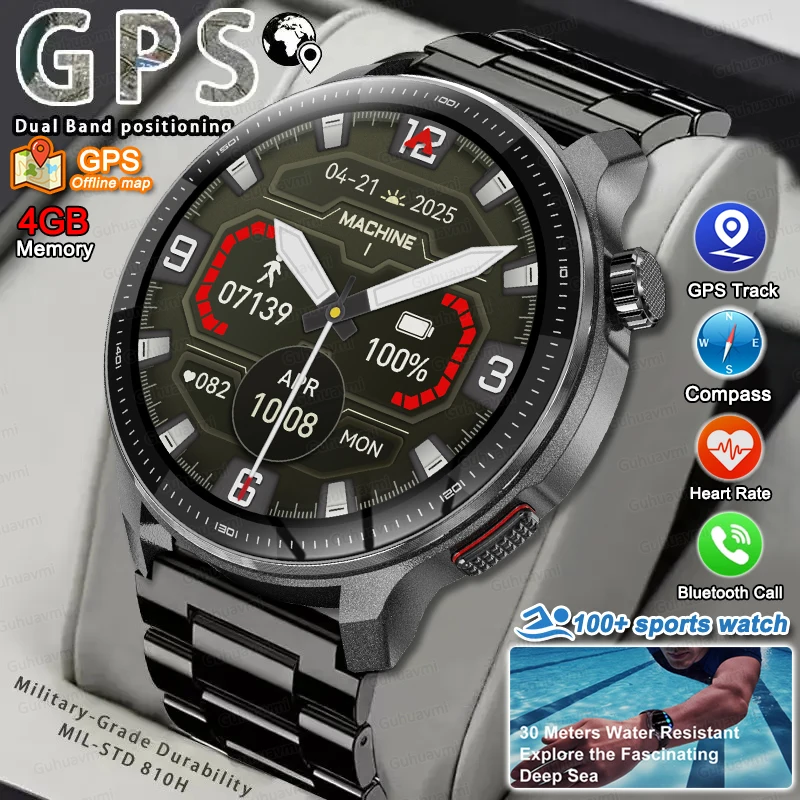 New Military Men Accuracy GPS Smart Watch Altimeter Waterproof 500mAh Battery Bluetooth Call 4GB Memory Adult GPS map Smartwatch
New Military Men Accuracy GPS Smart Watch Altimeter Waterproof 500mAh Battery Bluetooth Call 4GB Memory Adult GPS map Smartwatch