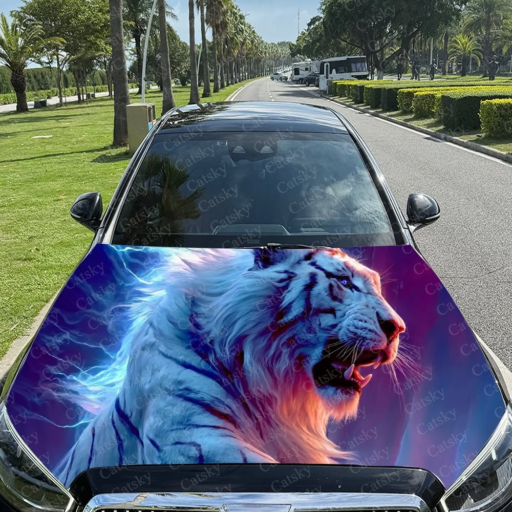Neon White Tiger Car Hood Sticker PVC Self Waterproof Stick, Striking Auto Exterior Accessories Decor Protect Gift for Car Lover
Neon White Tiger Car Hood Sticker PVC Self Waterproof Stick, Striking Auto Exterior Accessories Decor Protect Gift for Car Lover
