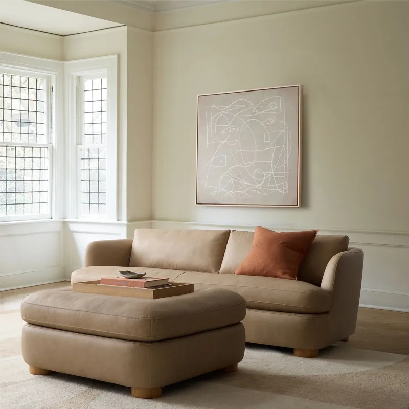 Minimalist living room leather sofa small apartment straight row three-person sofa medium antique single sofa
Minimalist living room leather sofa small apartment straight row three-person sofa medium antique single sofa