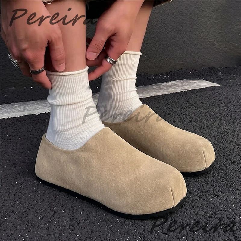 Thick Soled Round Toe Half Slippers Couple Casual Shoes Solid Suede Slip-On Flat Shoes Spring Summer New Outdoor Women Men Mules
Thick Soled Round Toe Half Slippers Couple Casual Shoes Solid Suede Slip-On Flat Shoes Spring Summer New Outdoor Women Men Mules