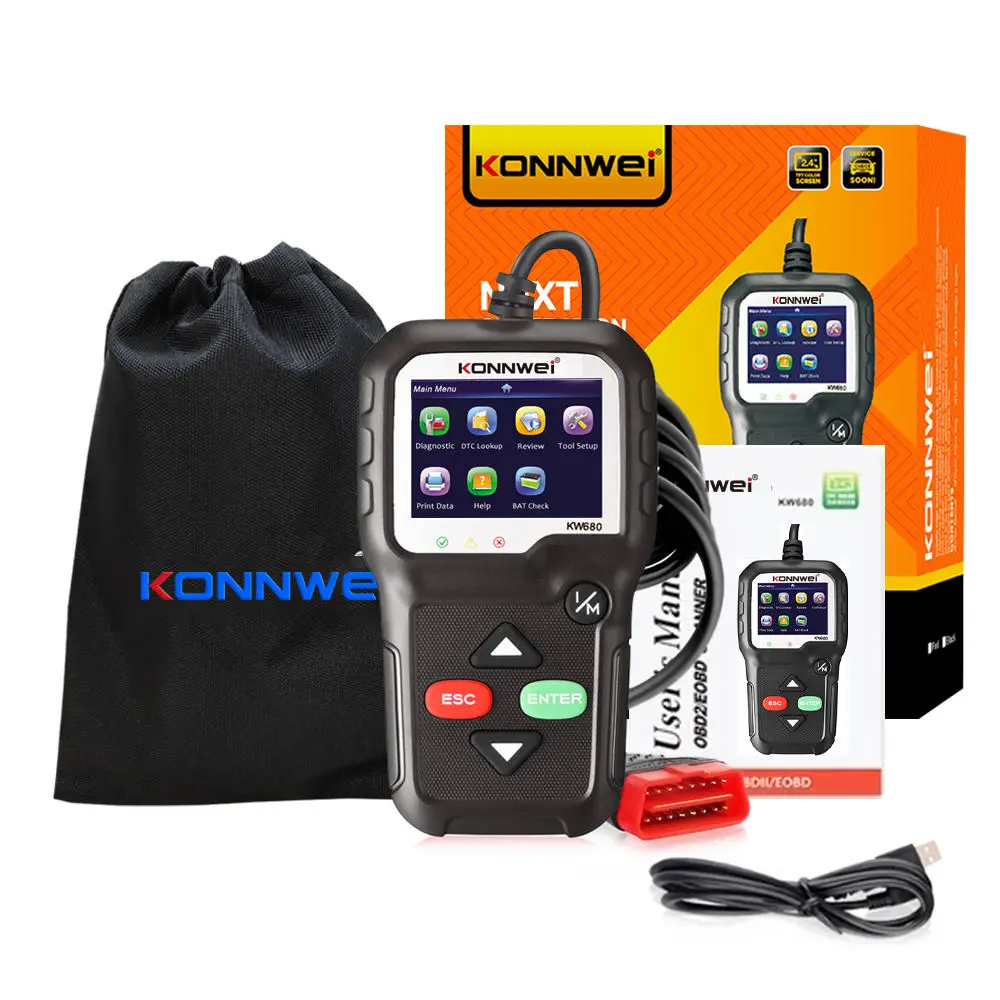 KONNWEI KW680 Professional Car OBD2 Fault Scanner Auto Diagnostic Tools Car Scanner Tool Diagnostic Code Readerpk ELM327
KONNWEI KW680 Professional Car OBD2 Fault Scanner Auto Diagnostic Tools Car Scanner Tool Diagnostic Code Readerpk ELM327