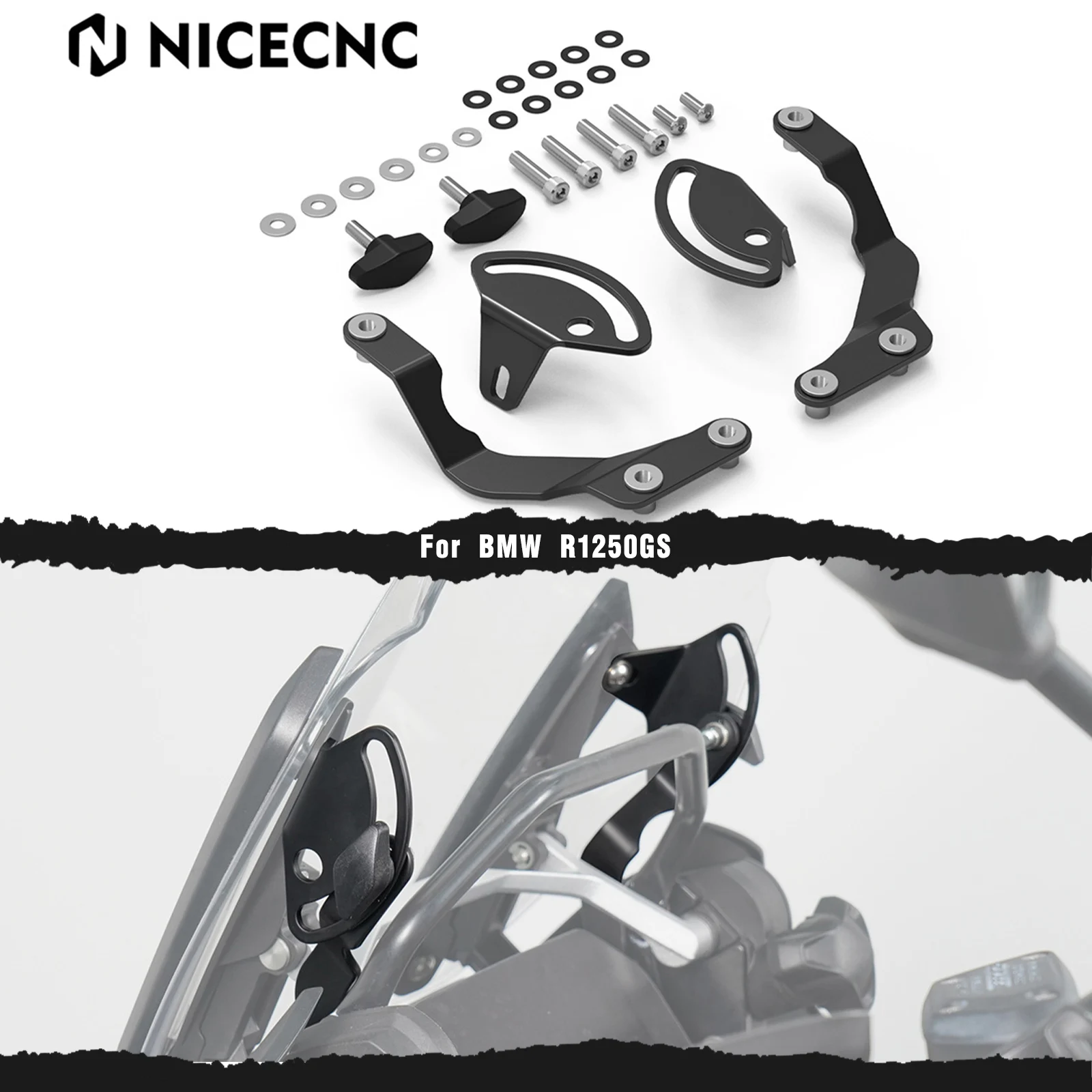 NICECNC Windscreen Stabilizer Kit For BMW R1250GS Adventure 2018-2024 R 1250 GS 2018-2022 R 1200 GS GSA R1200GS Adventure 14-19
NICECNC Windscreen Stabilizer Kit For BMW R1250GS Adventure 2018-2024 R 1250 GS 2018-2022 R 1200 GS GSA R1200GS Adventure 14-19