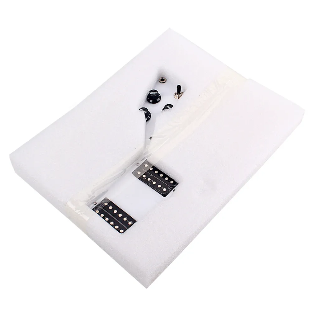1Set White 3- Electric Guitar Pickguard Prewired with 2 Humbuckers 3-Way Switch Knobs Anti-Scratch Scratch
1Set White 3- Electric Guitar Pickguard Prewired with 2 Humbuckers 3-Way Switch Knobs Anti-Scratch Scratch