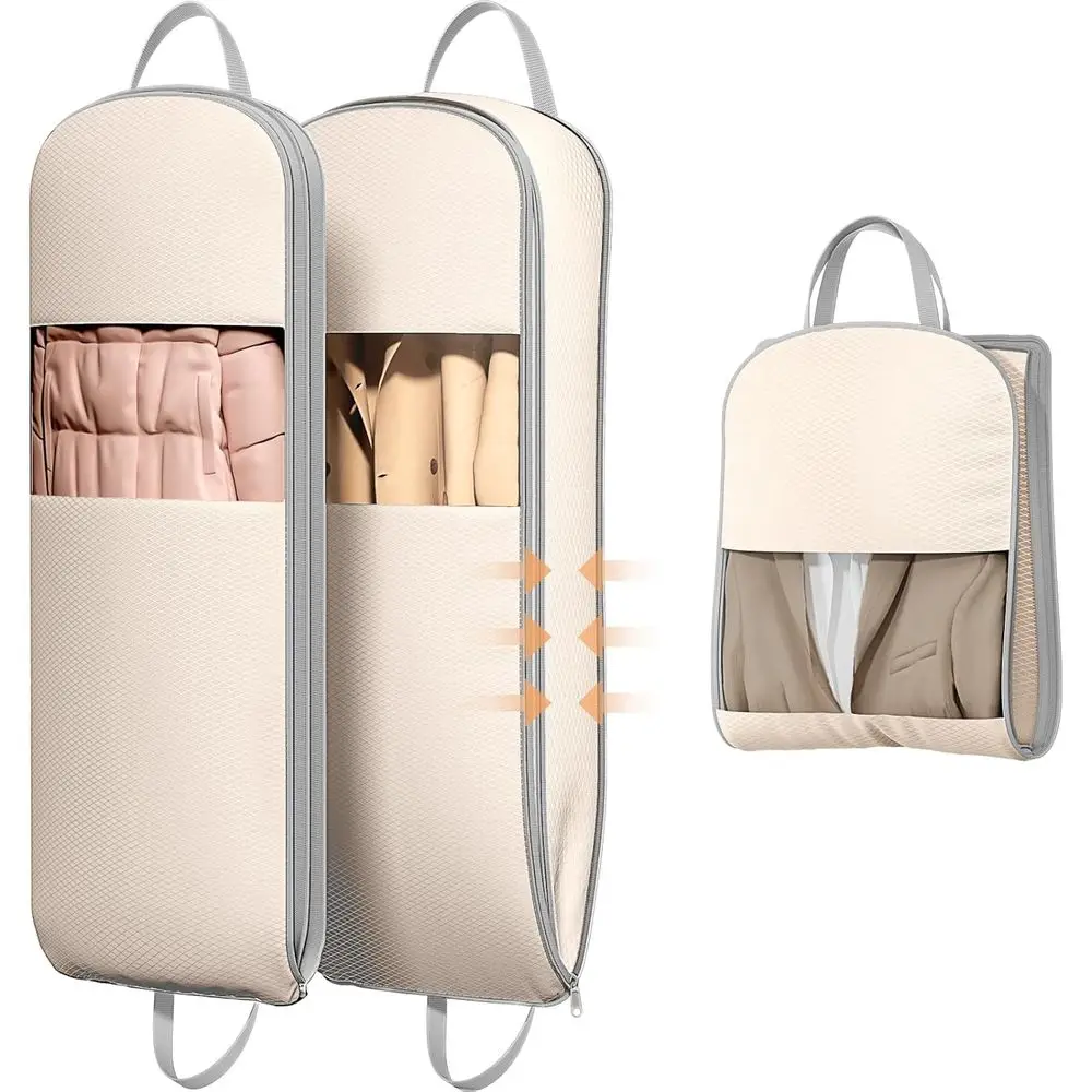 Space-Saving 43 Hanging Suit Bags with Window, Handles & Washable Cover for Travel and Storage
Space-Saving 43 Hanging Suit Bags with Window, Handles & Washable Cover for Travel and Storage