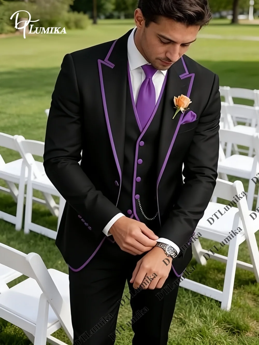 DTLumika Piping Wedding Suit for Groom, Three Pieces (Jacket Vest Pants) Best Man Groomsman Suits, Party Prom Tuxedo Customized
DTLumika Piping Wedding Suit for Groom, Three Pieces (Jacket Vest Pants) Best Man Groomsman Suits, Party Prom Tuxedo Customized
