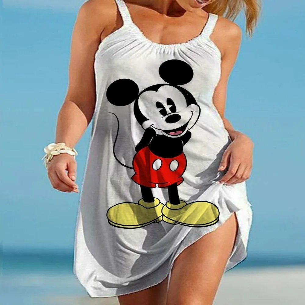 2025 Fashion Design Sexy Strap Beach Skirt Disney Cartoon Character Pattern Printed Comfortable Loose Women's Knee-length Dress
2025 Fashion Design Sexy Strap Beach Skirt Disney Cartoon Character Pattern Printed Comfortable Loose Women's Knee-length Dress
