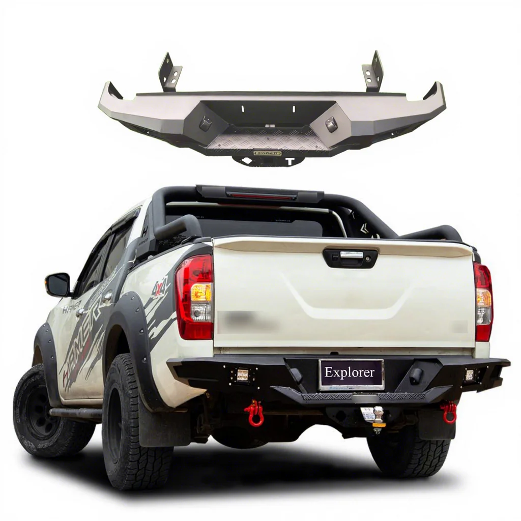 HM Steel Rear Car Bumpers For Nissan Navara NP300 2015-2022 4X4 Pick Up Accessories With LED Light Shackle Bumper Bar For Np300
HM Steel Rear Car Bumpers For Nissan Navara NP300 2015-2022 4X4 Pick Up Accessories With LED Light Shackle Bumper Bar For Np300