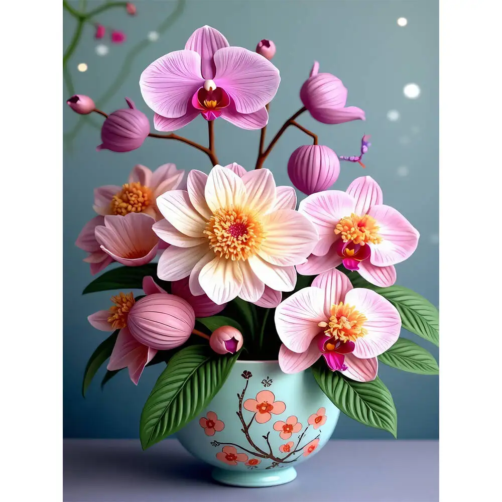 Diamond Mosaic Orchid Flower DIY Picture Of Rhinestones Diamond Painting Vase Suitable For Beginners Decor For Home
Diamond Mosaic Orchid Flower DIY Picture Of Rhinestones Diamond Painting Vase Suitable For Beginners Decor For Home
