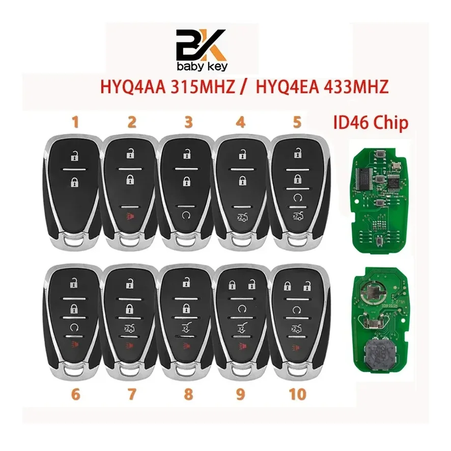 BB Key 315/433MHz HYQ4AA HYQ4EA Remote Key for Camaro Volt Blazer Traverse Camaro Cruze Malibu Sonic Equinox Spark
BB Key 315/433MHz HYQ4AA HYQ4EA Remote Key for Camaro Volt Blazer Traverse Camaro Cruze Malibu Sonic Equinox Spark