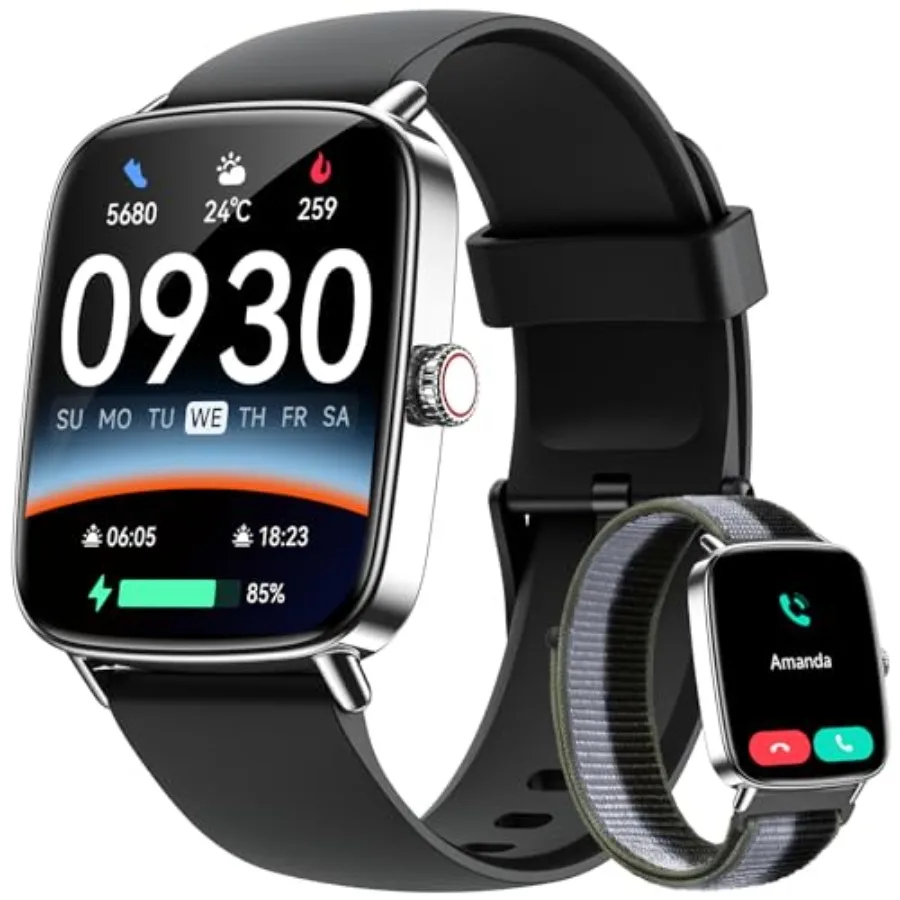 Smart Watch for Women Men, 1.85" HD AMOLED Fitness Tracker Answer/Call with 24/7 Heart Rate/Sleep/SpO2 Monitor for iPhone and A
Smart Watch for Women Men, 1.85" HD AMOLED Fitness Tracker Answer/Call with 24/7 Heart Rate/Sleep/SpO2 Monitor for iPhone and A