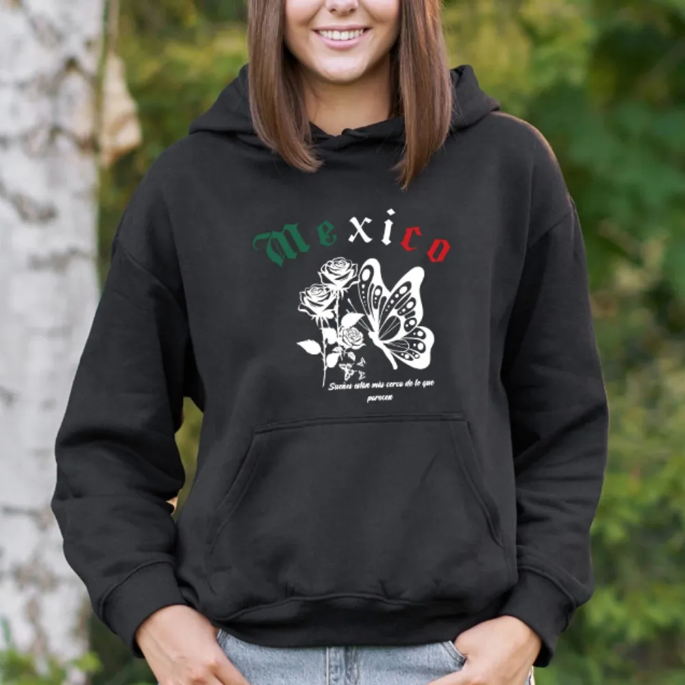 Mexico Butterflies And Flowers Prints Hoodie Women Street Loose Hooded Basics Sporty Sweatshirt Winter Fleece Warm Woman Clothes
Mexico Butterflies And Flowers Prints Hoodie Women Street Loose Hooded Basics Sporty Sweatshirt Winter Fleece Warm Woman Clothes
