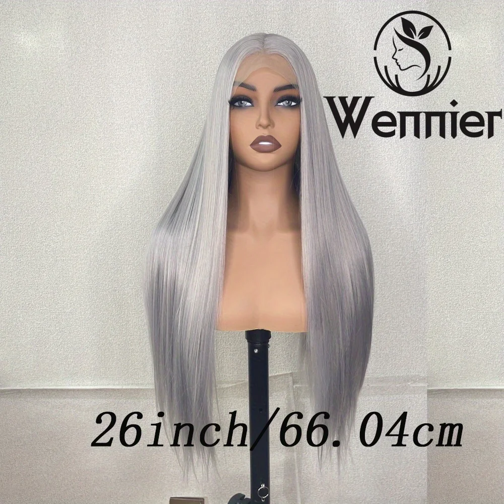 WFR-078 Grey Lace Front Wigs Hair Silver 13*4 Straight Transparent Lace Frontal synthetic Wig Natural Gray Color Brazilian
WFR-078 Grey Lace Front Wigs Hair Silver 13*4 Straight Transparent Lace Frontal synthetic Wig Natural Gray Color Brazilian